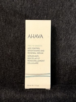Ahava TIME TO SMOOTH Age Control Brightening & Renewal Serum. 1 oz/30 ml.