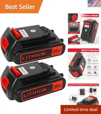 Reliable 2 Pack 20V 4.0Ah Batteries for BLACK+DECKER Power Tool Efficiency
