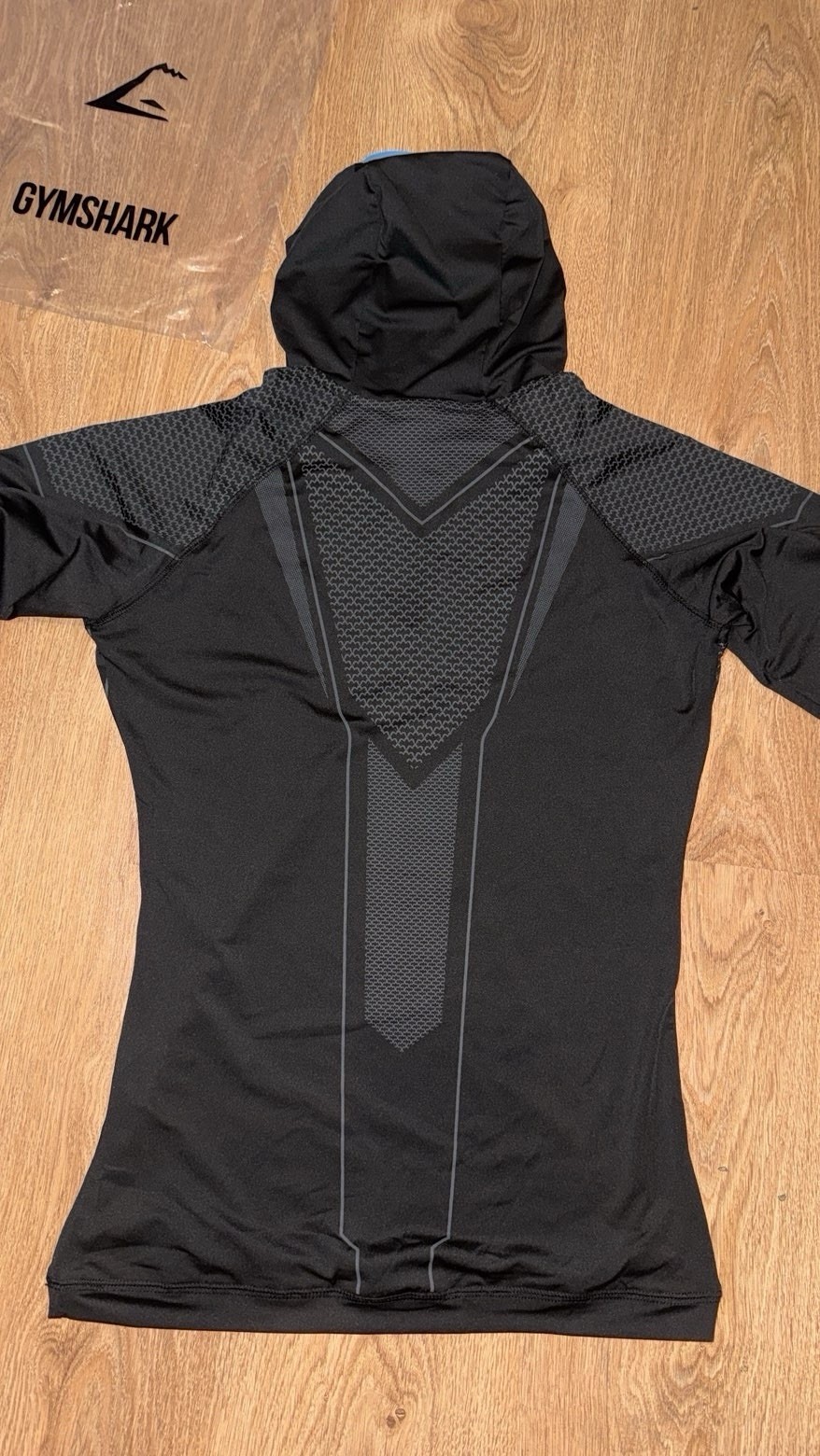 Gymshark Onyx V1 Hoodie Black/Blue Size Small image 4