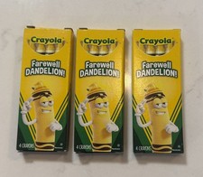 3 Boxes Of Crayola Farewell Dandelion 4 Crayons Pack Discontinued Color Rare New