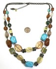 Coldwater creek Gold Tone Faux stone Double Layer Necklace 85.4g — photo 2