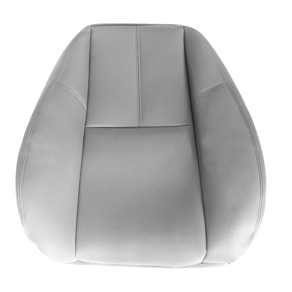 Capa de assento de couro cinza traseira inclinada lateral motorista GMC Sierra 3500 HD para 2007-2014 - Imagem 4 de 4