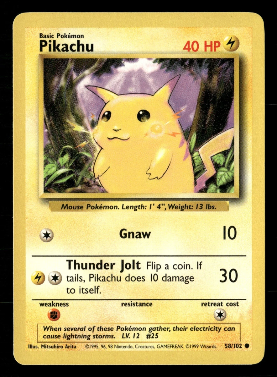 Pokmon Pikachu Base Set Cards for sale - eBay