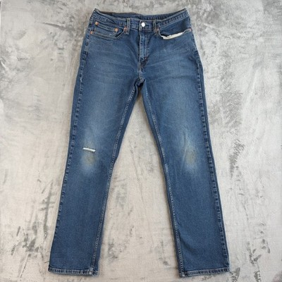 Levi s 514 Straight Leg Jeans W34 L34 Dunkelblau Vintage Mid Rise Denim