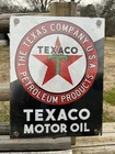 Texaco Petroleum Products Gasoline Metal Sign Tin Vintage Garage Auto Motor Oil