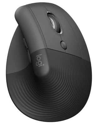 Logitech Lift Vertical Ergonomic Wireless Mouse Graphite No Dongle (Bluetooth)