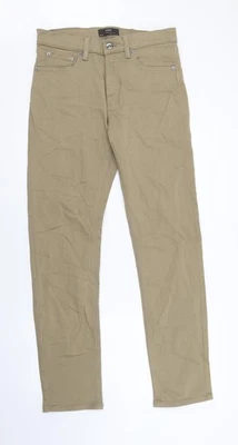 Marks and Spencer Mens Brown Cotton Straight Jeans Size 30 in L33 in Regular - Image 1 of 4