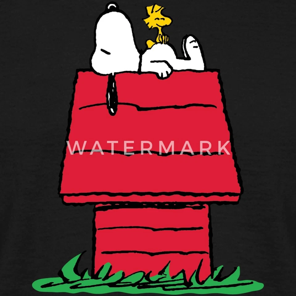 Peanuts Snoopy Und Die Hundehütte Männer T-Shirt - Bild 2 von 4