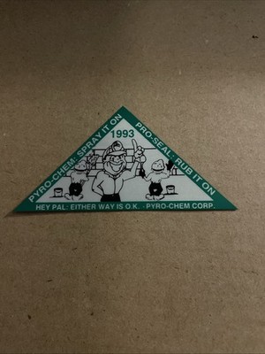Vintage Pyro-Chem Coal Mining Sticker 1993 Sticker Miners Hard Hat Decal Emblem