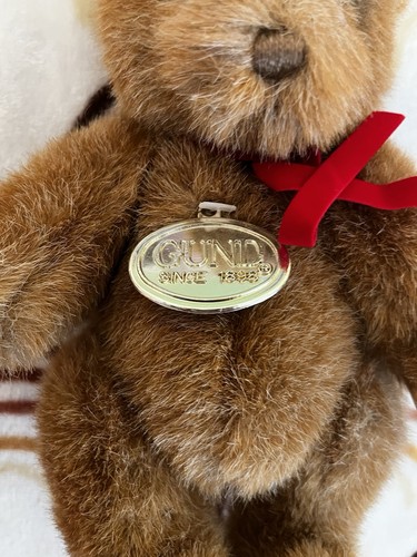 1989 Vintage Gund Bear Collector’s Classic ‘Gundy’ Plush Red Ribbon - Picture 2 of 5