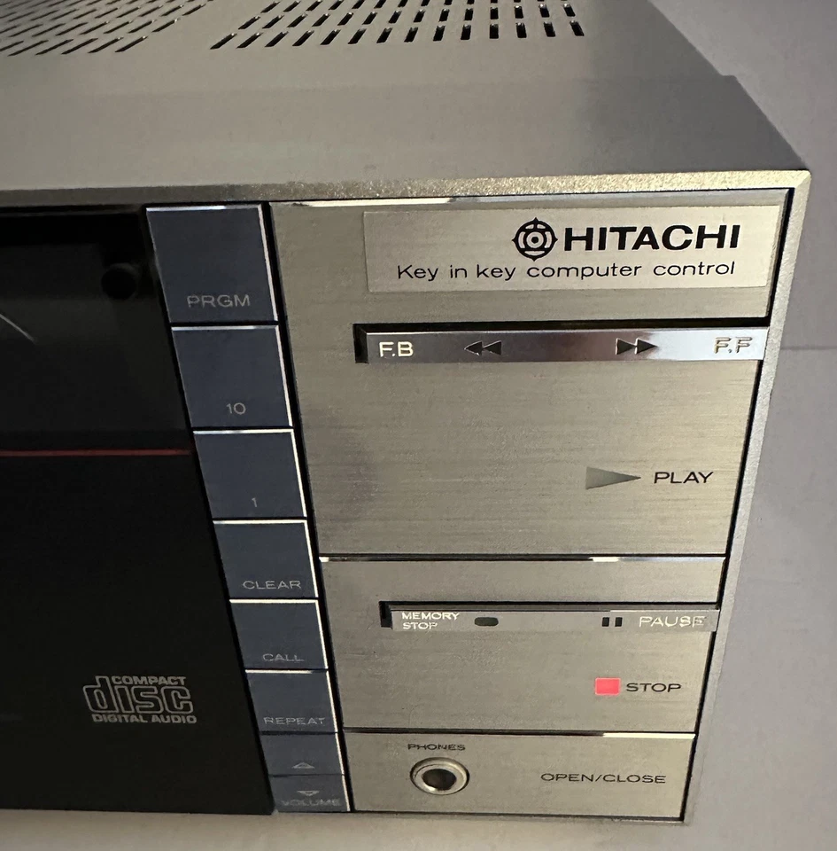 Винтажная колода проигрывателя компакт-дисков Hitachi DA-1010 1984 Япония от оригинального производителя руководство РЕДКИЕ запчасти/ремонт - Изображение 4 из 4