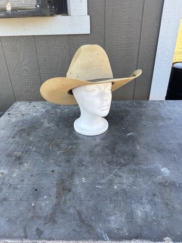 Chapeau de cowboy western vintage Stetson 4x castor Silverbelly NRA