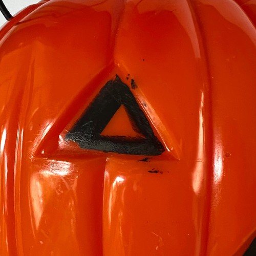 Vtg 60's Union Products Halloween Hard Plastic Pumpkin Light Jack O Lantern 8" h - Picture 9 of 12