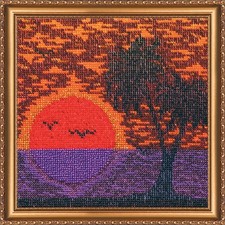 Bead Embroidery Kit "Island" Stitching Handmade Beadwork