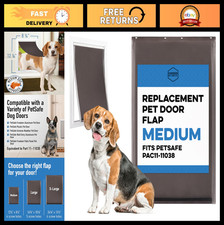 Dog Door Replacement Flap - Weather-Resistant, Medium Brown, 8.25" x 12.25" - Fi