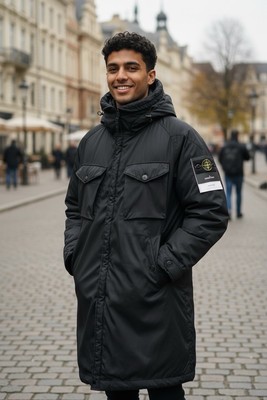 NWT $2864 STONE ISLAND STRETCH WOOL NYLON-TC DOWN GHOST PIECE FISHTAIL PARKA