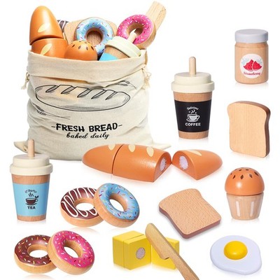 Wooden Bakery Playset for Kids - Pretend Play Food & Accessories, Ages 3+
