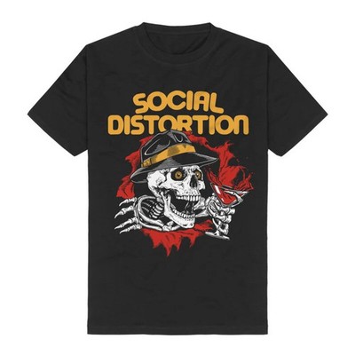 Social Distortion T-Shirt Herren Skate Skull schwarz Band-Merch, Bands