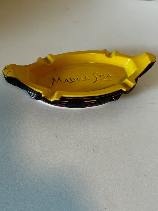 VINTAGE ORIGINAL RARE DETROIT ICONIC TIKI RESTAURANT ASH TRAY FROM THE MAUNA LOA