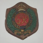 Old Military WW2  Royal Engineers Regimental Plaster Wall Plaque George VI