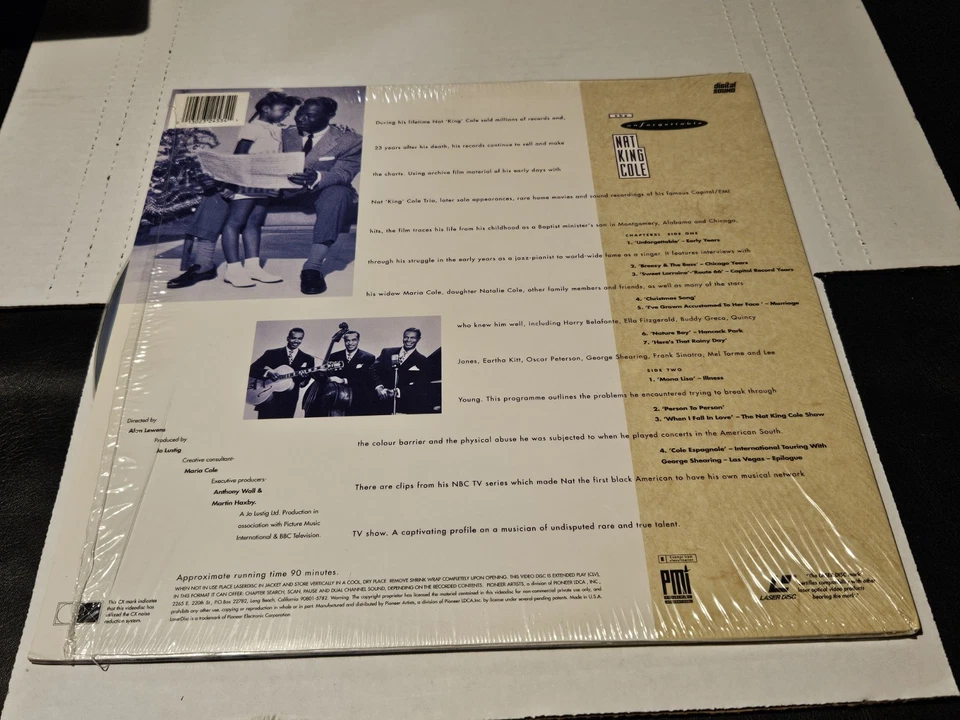 Nat King Cole: Unforgettable [PA-90-306]  Musical Documentary 1988 Laserdisc - Image 2 of 2