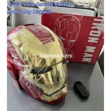 Iron Man Gold Mask Cosplay AUTOKING MK5 1:1 Helmet Wearable Voice-control New US
