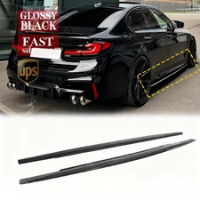 For BMW G30 G31 5 Series 540i F90 M5 2017-2022 Glossy Black Side Skirt Extension