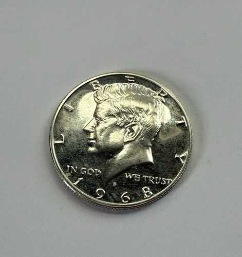 1968-S Proof Kennedy Half Dollar • Brilliant Mirror Finish • San Francisco Mint