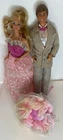 Vtg Mattel Dream Glow Barbie & Ken Dolls Glow 1985 Original W/Parasol, Jewelry