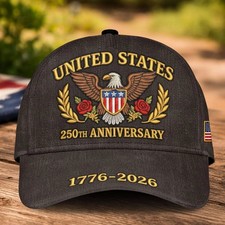 1776 2026 USA 250th Anniversary Hat American Flag Baseball Cap Patriotic Gift