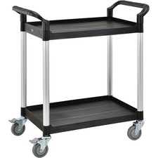 High Capacity 2 Shelf Utility Cart 440lb Cap 26"L x 17"W x 37"H