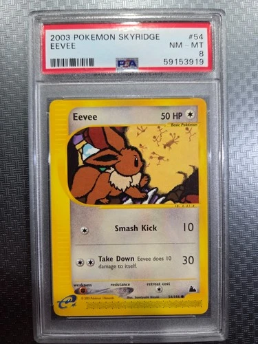 PSA 8 NM-MT EEVEE 54/144 POKEMON 2003 SKYRIDGE POP 69