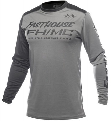 Fasthouse Carbon Method Mens MX Offroad Jersey Gray/Black
