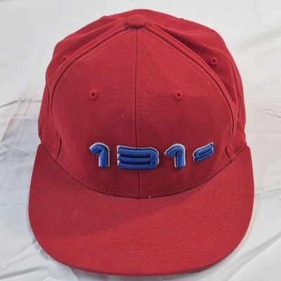 Pacific Headwear Hat Cap Fitted Mens Medium Red Baseball Diamond Series 131's