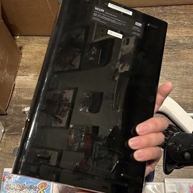 11lb Nintendo Wii & WiiU Console Lot of 2 Black White, 11 Games Cables Remotes