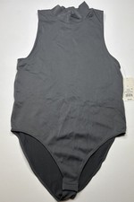 NWT Women's Seamless Bodysuit - A New Day Gray Size L: Mock Turtle Neck