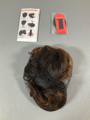 Easy-Attach Black Drawstring Ponytail Extensions with Bobby Pins - Quick Style U