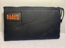 Klein Tools Black Canvas Zipper Tool Bag 5139PAD 12"x 7" Lined