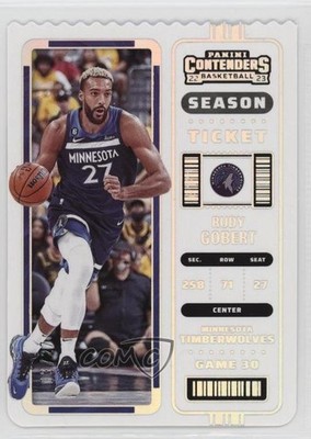 2022-23 Panini Contenders Season Ticket Ticket Stub 3/27 Rudy Gobert #1 07lk