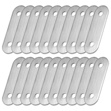Repair Plate, 50mm x 16mm, Flat Fixing Mending Bracket with Screws, 20 Pcs