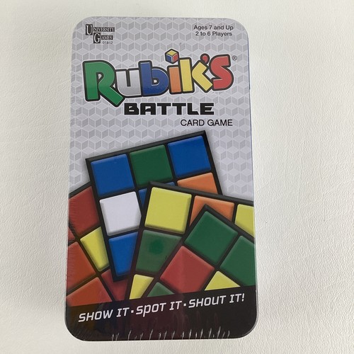 Rubik's Battle Card Game Brain Teaser Family Game Night Storage Tin New SEALED - Picture 1 of 6