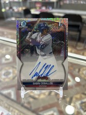 2023 1st Bowman Chrome Sabin Ceballos Rookie RC On Card Auto Refractor SP /150!!