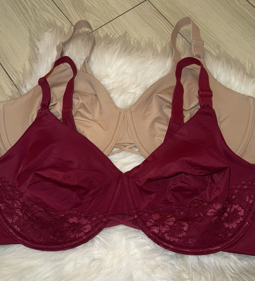 2 Vanity Fair 76571 Radiant Back Smoothing Bras Unlined Underwire Womens 42D - Image 3 of 4