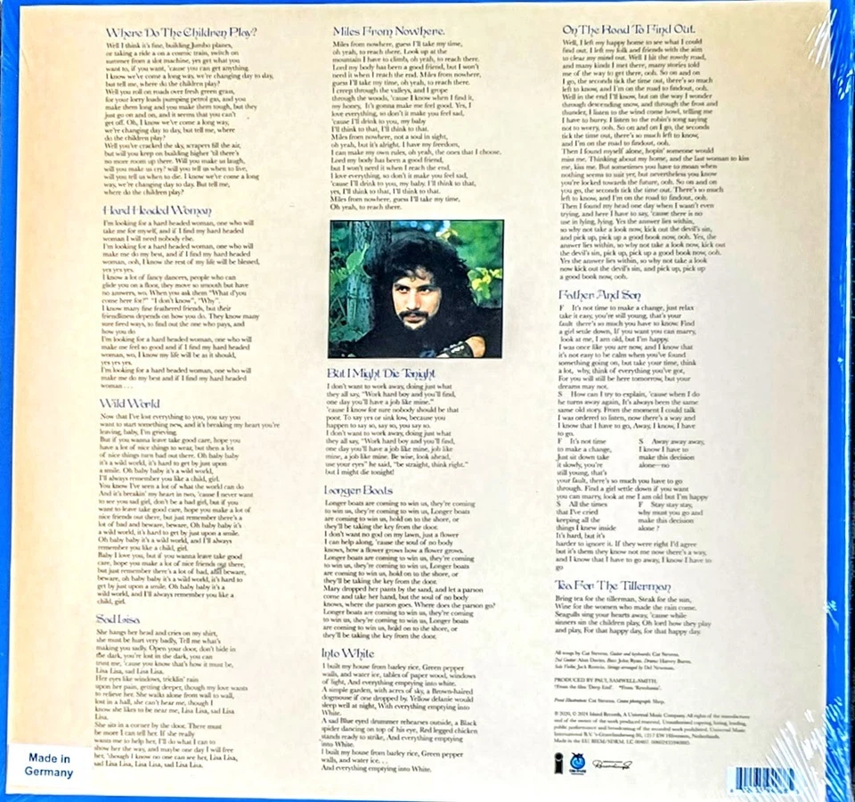 CAT STEVENS - TEA FOR THE TILLERMAN- VINYL LP " NEW, SEALED " - Image 2 of 2
