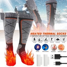 Electric Heated Socks 2200mAh Rechargeable Battery Men Women Winter Foot Warmer