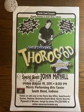 GEORGE THOROGOOD JOHN MAYALL poster 2011 South Bend IN concert autograph 11x22"