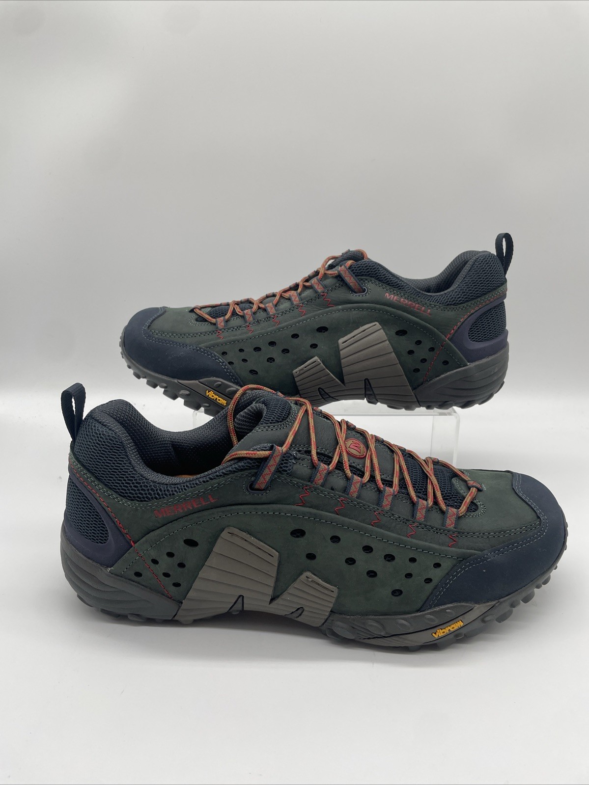 Scarpe da trekking Merrell Intercept verde blu Vibram UK 12 5 EU 48