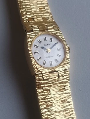 Kaffill Damenuhr Incabloc Handaufzug Vergoldet Armbanduhr Vintage TOP Rar P9 - Bild 1 von 4