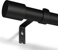 Gardinenstange Ausziehbar Schwarz 76-380 Cm 19 Mm Durchmesser FüR Wohnzimmer