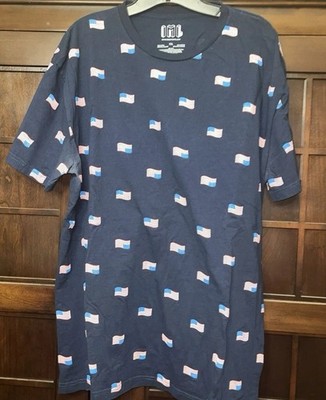 IML Issac Morris T-shirt USA Flag July 4th Size XX Large Navy Blue Patriotic